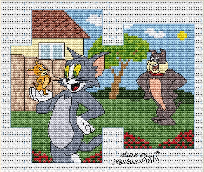 Tom and Jerry - PDF Cross Stitch Pattern