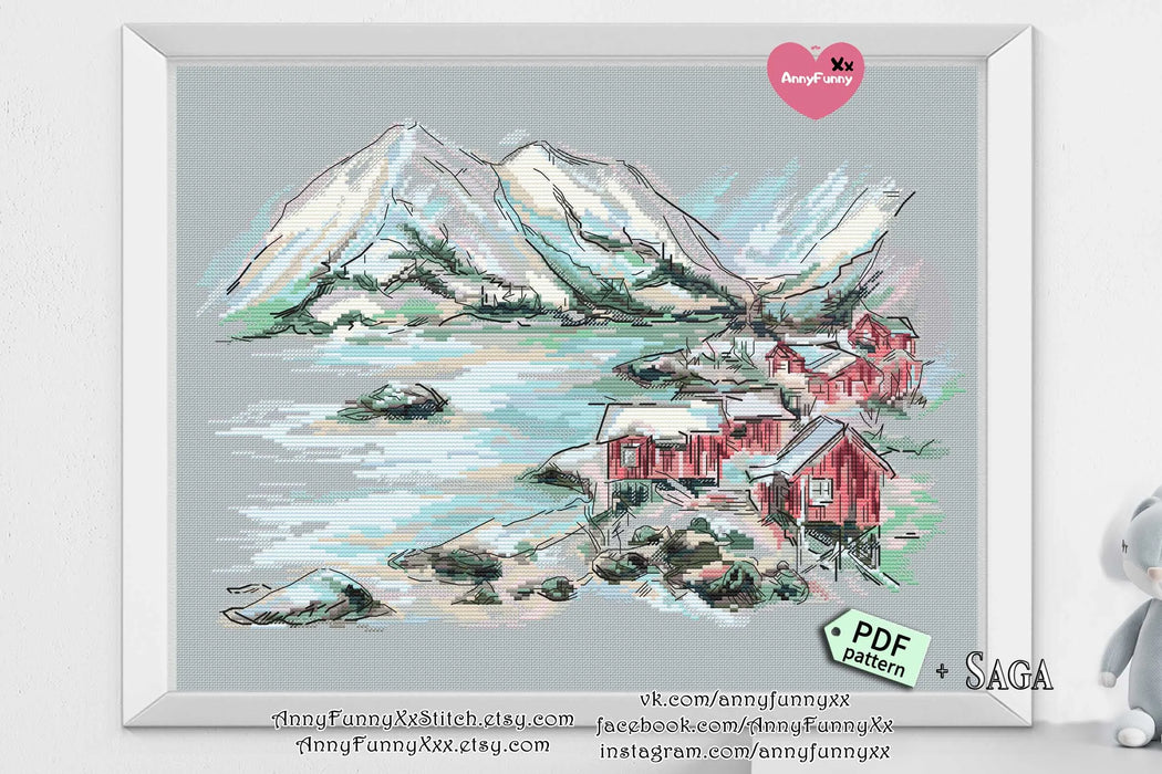 Journey Through Scandinavia - PDF Cross Stitch Pattern