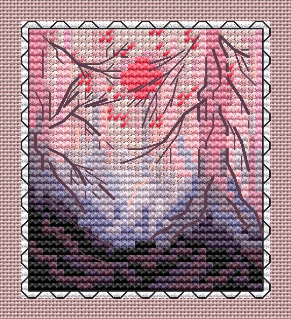 Stamp. Arrival of Spring - PDF Cross Stitch Pattern