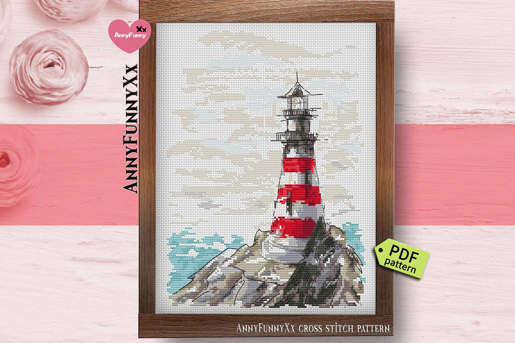 Old Lighthouse - PDF Cross Stitch Pattern