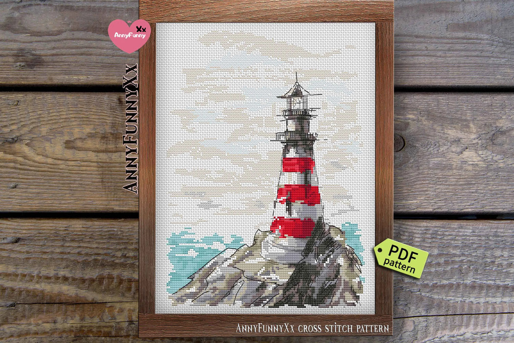 Old Lighthouse - PDF Cross Stitch Pattern