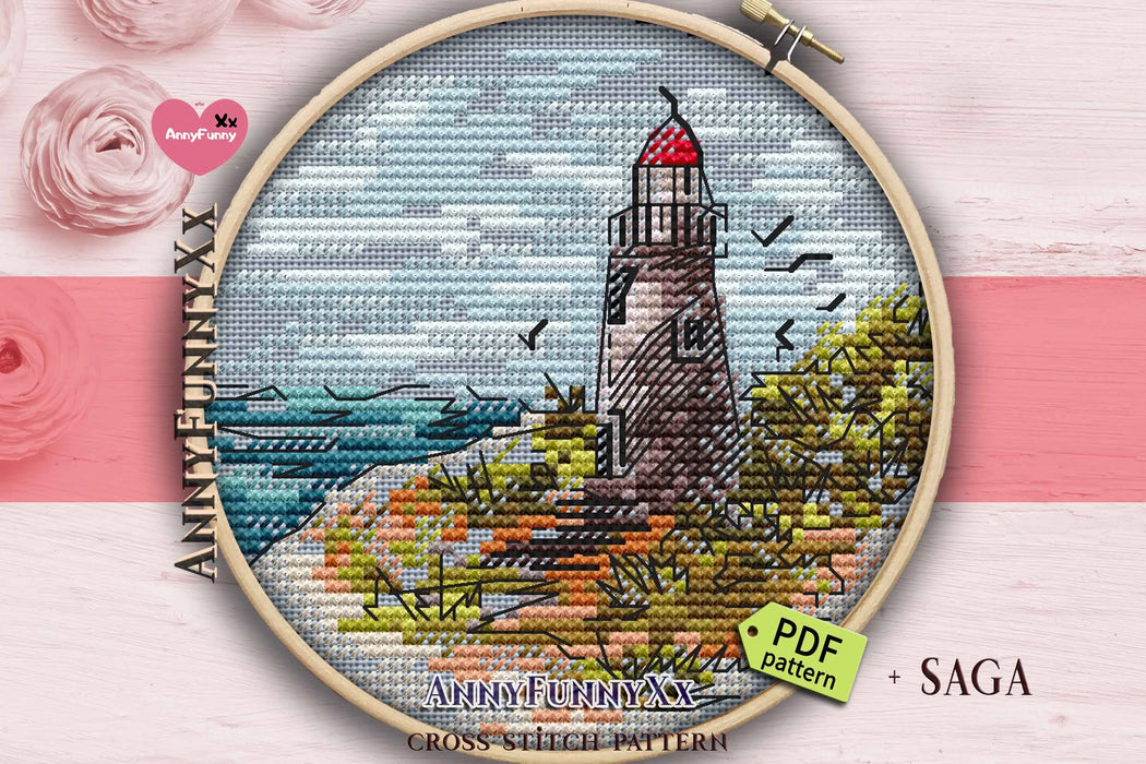 Mini Lighthouse. 9 - PDF Cross Stitch Pattern