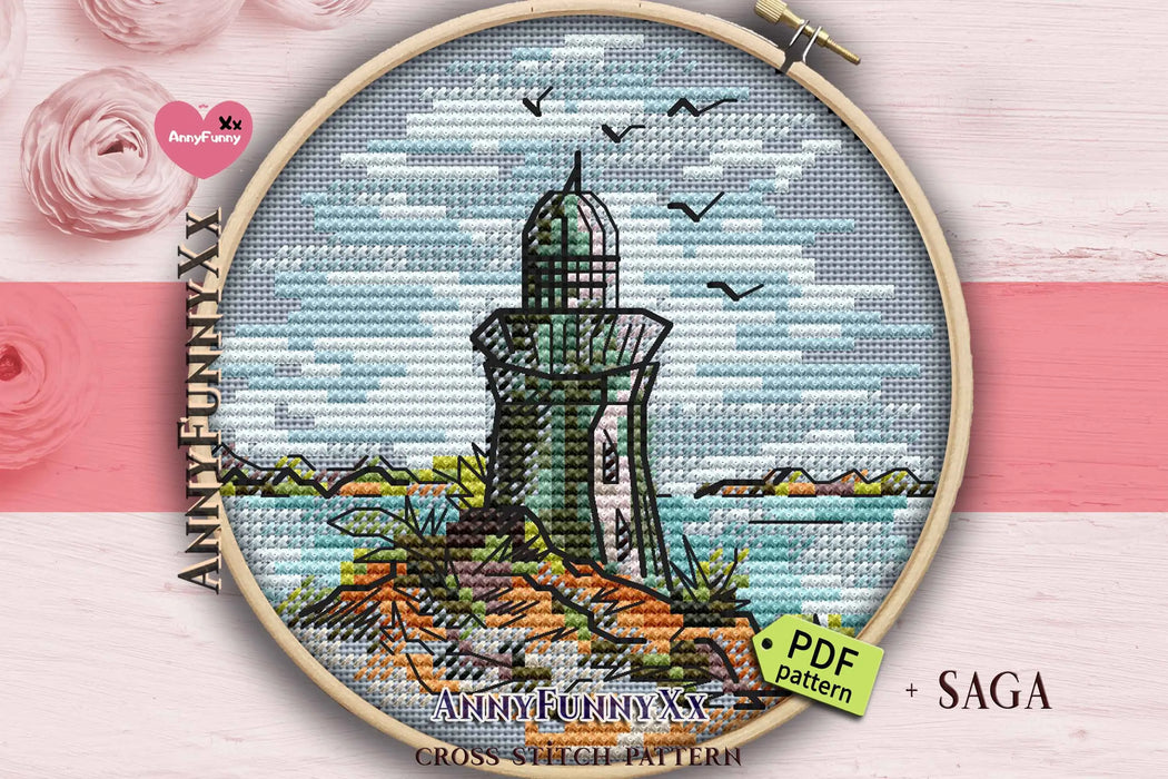 Mini Lighthouse. 12 - PDF Cross Stitch Pattern