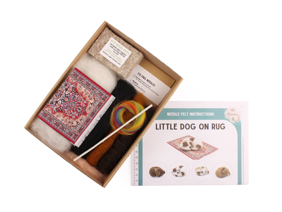 Felting Kit - Little Dog on Rug Needle Felt Kit