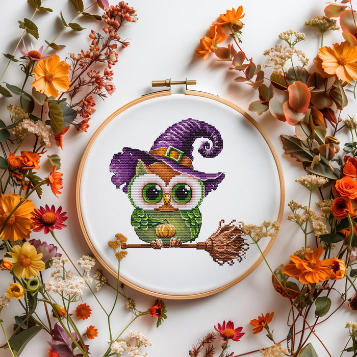 Owl Witch - PDF Cross Stitch Pattern