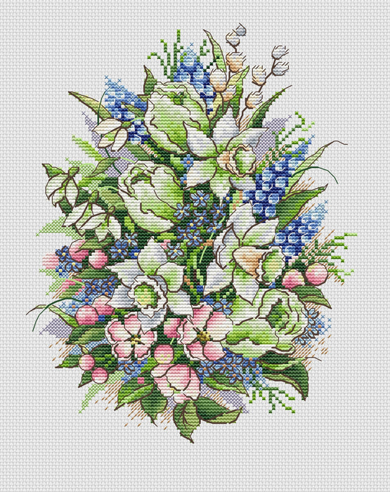 Spring composition - PDF Cross Stitch Pattern