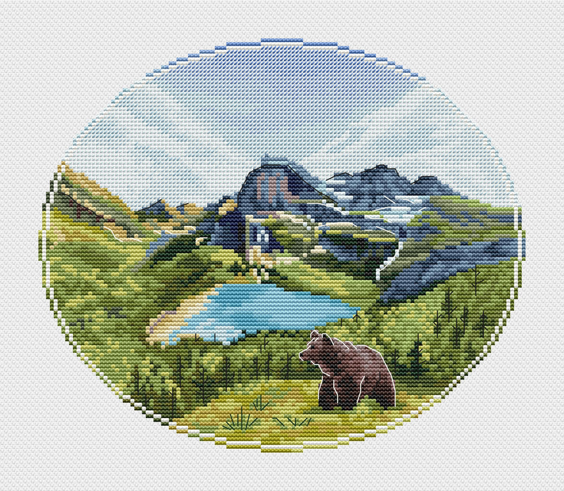 Marvelous mountains. Bear - PDF Cross Stitch Pattern