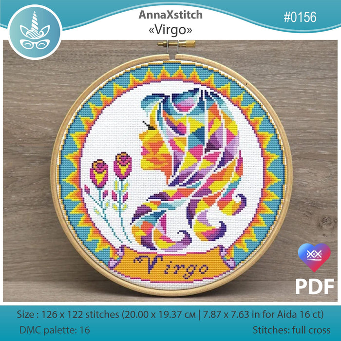 Virgo - PDF Cross Stitch Pattern