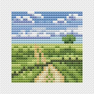 Mini Landscape 2 - PDF Cross Stitch Pattern – Wizardi