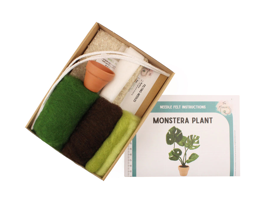 Felting Kit - Monstera Needle Felt Kit