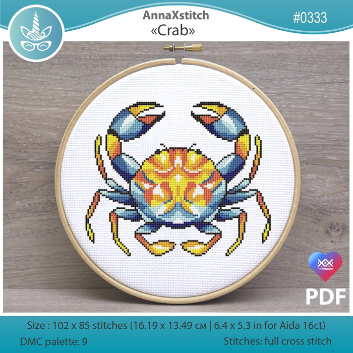 Crab - PDF Cross Stitch Pattern