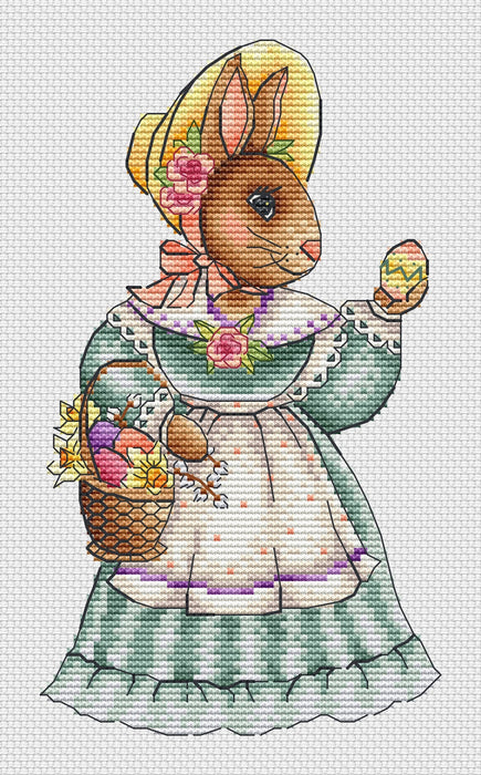Easter Bunnywoman - PDF Cross Stitch Pattern