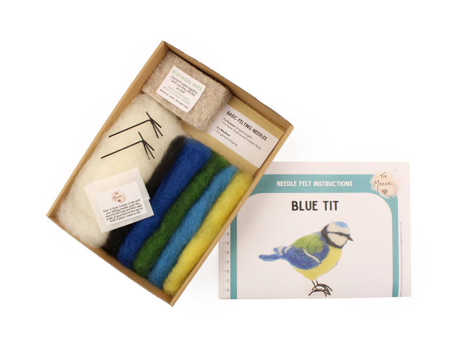 Felting Kit - Blue Tit Needle Felt Kit