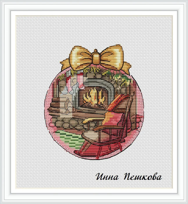 Rest by the Fireplace - PDF Cross Stitch Pattern