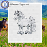 A Horse. Blizzard - PDF Cross Stitch Pattern