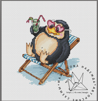 On Vacation - PDF Cross Stitch Pattern