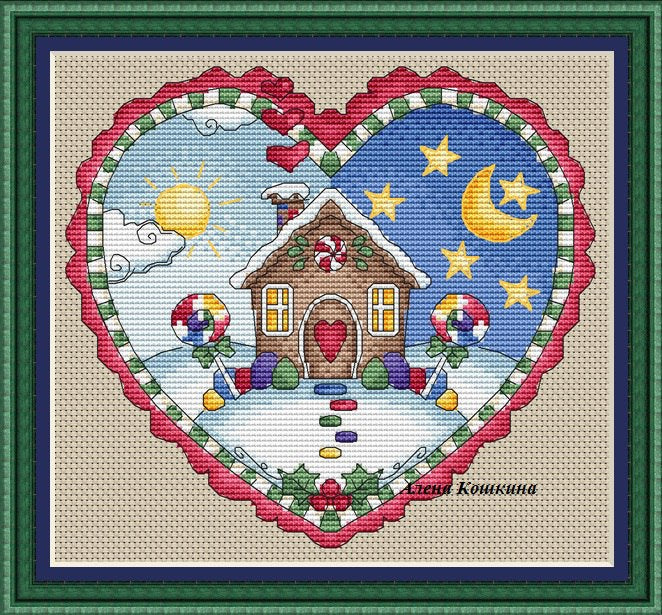 New Year's gingerbread №3 - PDF Cross Stitch Pattern