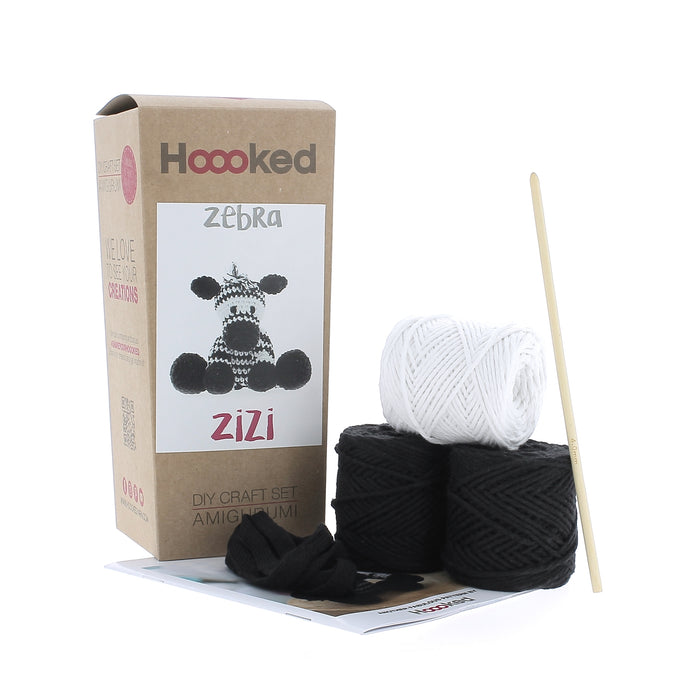 DIY Crochet Kit Zebra Zizi - Noir PAK135