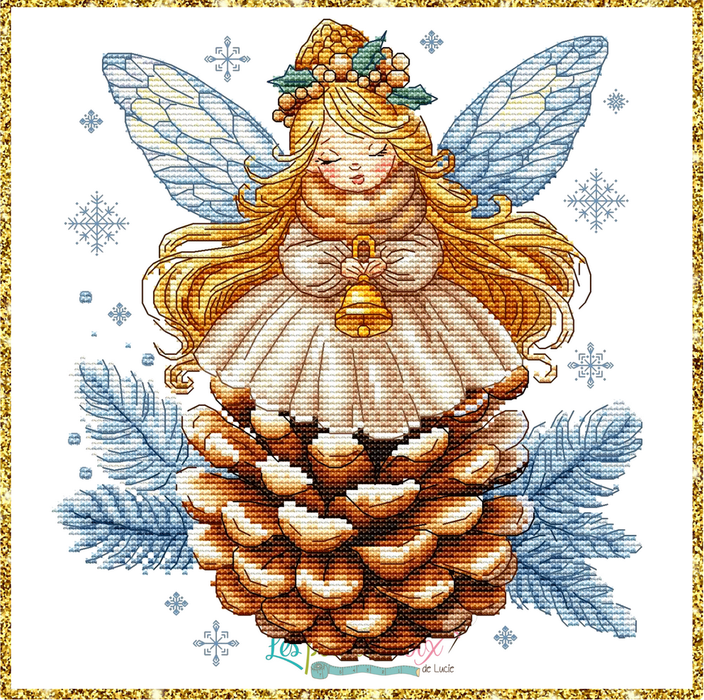 Pine Cone Angel - PDF Cross Stitch Pattern