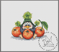 Mandarins - PDF Cross Stitch Pattern