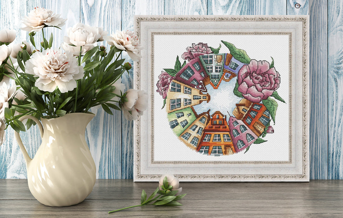 The City of Flowers. Color - PDF Cross Stitch Pattern