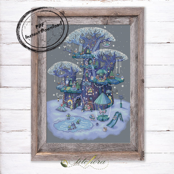 Winter Tree - PDF Cross Stitch Pattern