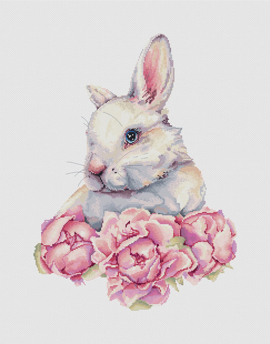 Watercolor Rabbit - PDF Cross Stitch Pattern