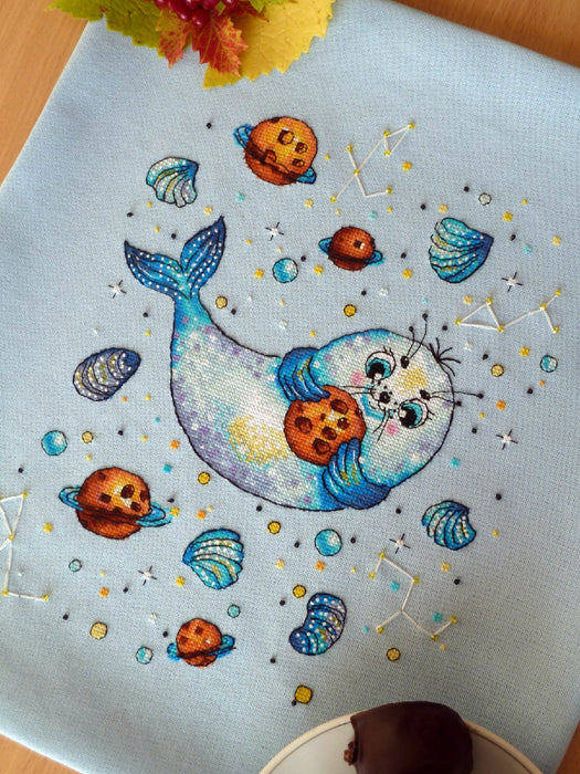 Space seal - PDF Cross Stitch Pattern