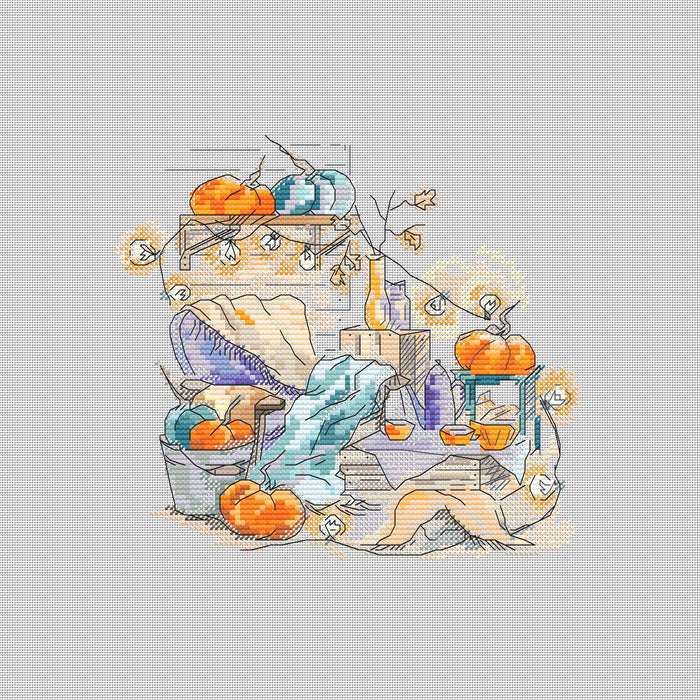 Autumn sketches. Pumpkins - PDF Cross Stitch Pattern