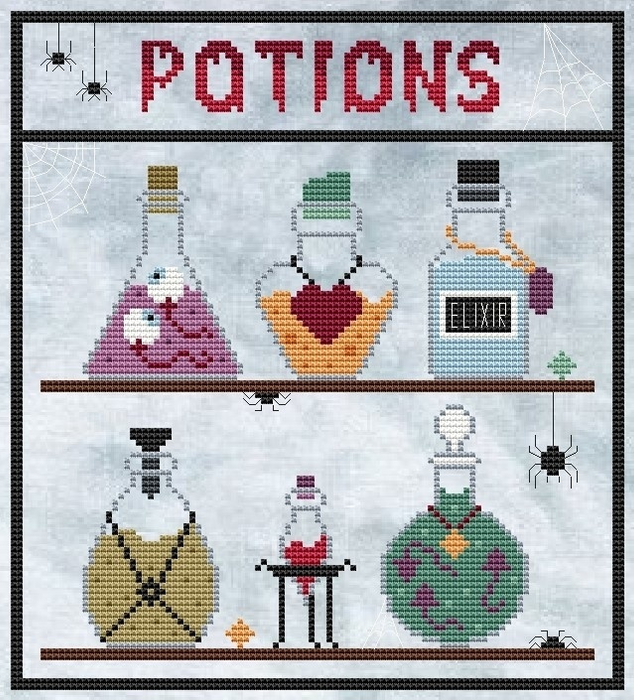 Potions - PDF Cross Stitch Pattern