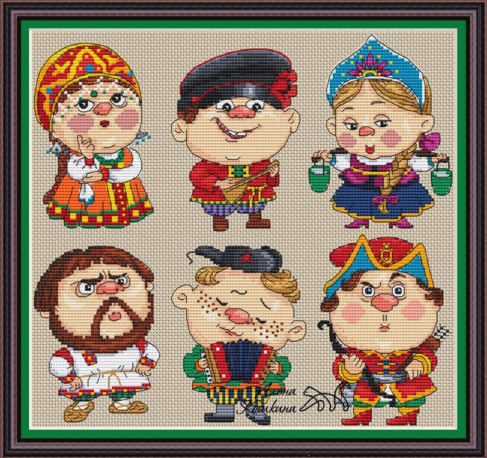 Sampler. Russian- PDF Cross Stitch Pattern