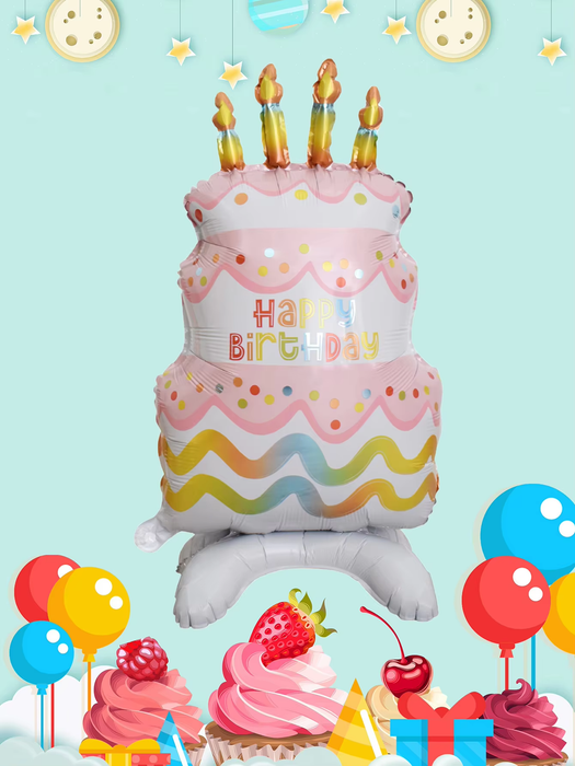 Birthday Cake Standing Foil Balloon Decoration F07M1-13