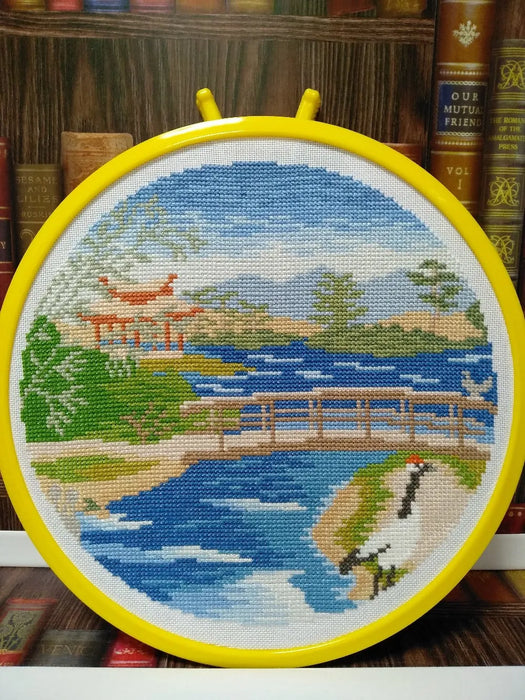 Round Landscapes. Landscape 13 - PDF Cross Stitch Pattern