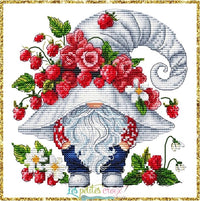 Rasberry Gnome - PDF Cross Stitch Pattern
