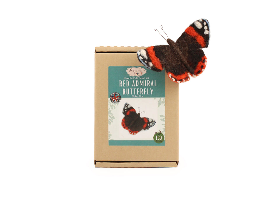 Felting Kit - Red Admiral Butterfly Needle Felt Kit