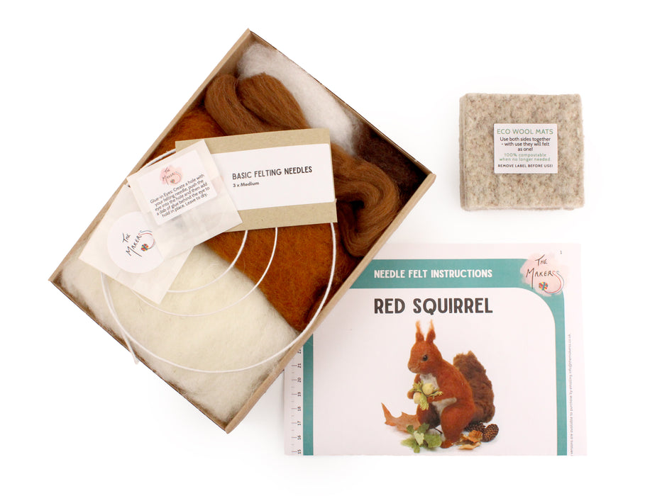 Felting Kit - Red Squirrel Needle Felt Kit