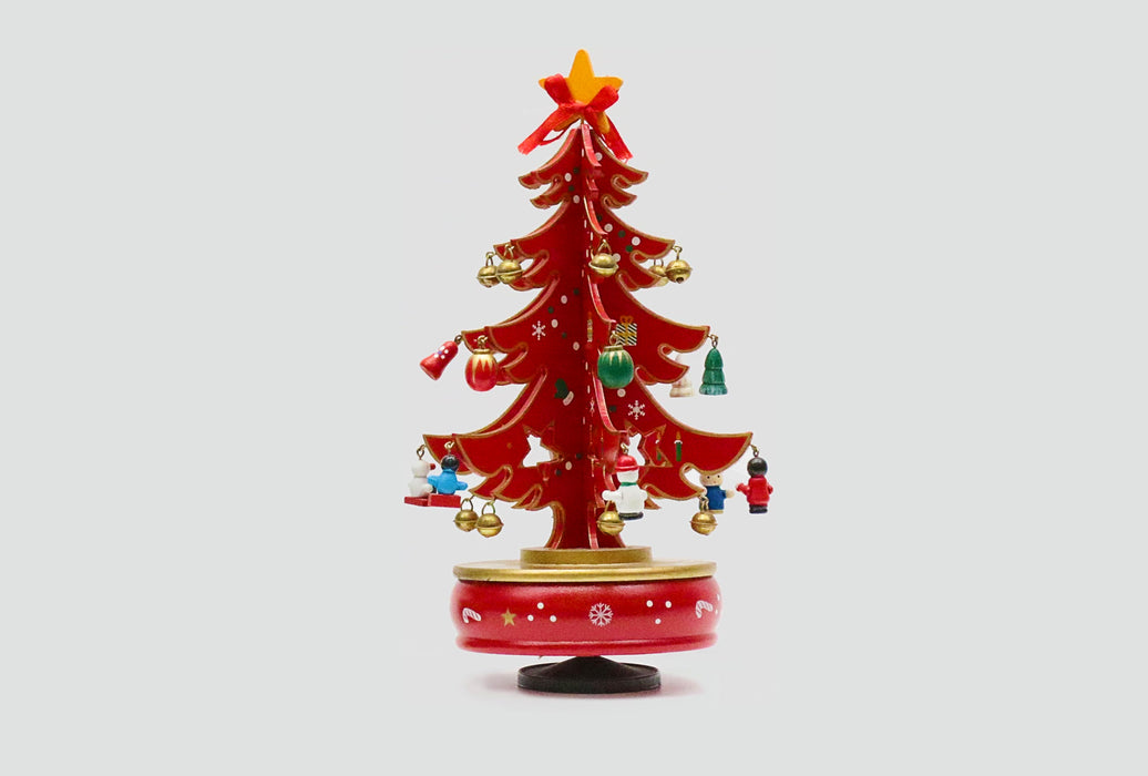 Red Wooden Christmas tree Wizardi F07M6-20 Red