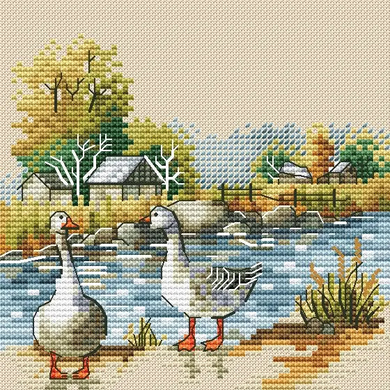 Rural Landscape 2 - PDF Cross Stitch Pattern