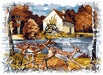 Needlepoint canvas for halfstitch without yarn Season Of Leaves SE929.674 Seg De Paris Printed Tapestry Canvas