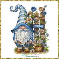 Spring Gnome - PDF Cross Stitch Pattern
