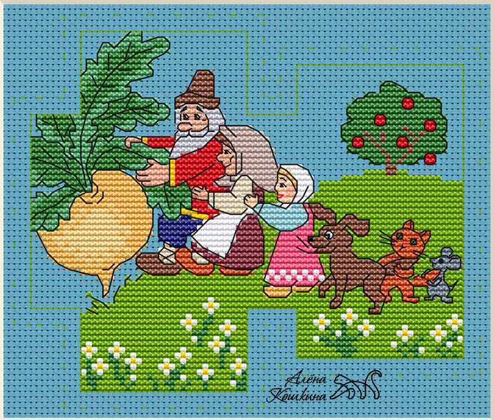 The Gigantic Turnip - PDF Cross Stitch Pattern