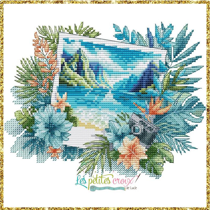 Summer postcard - PDF Cross Stitch Pattern