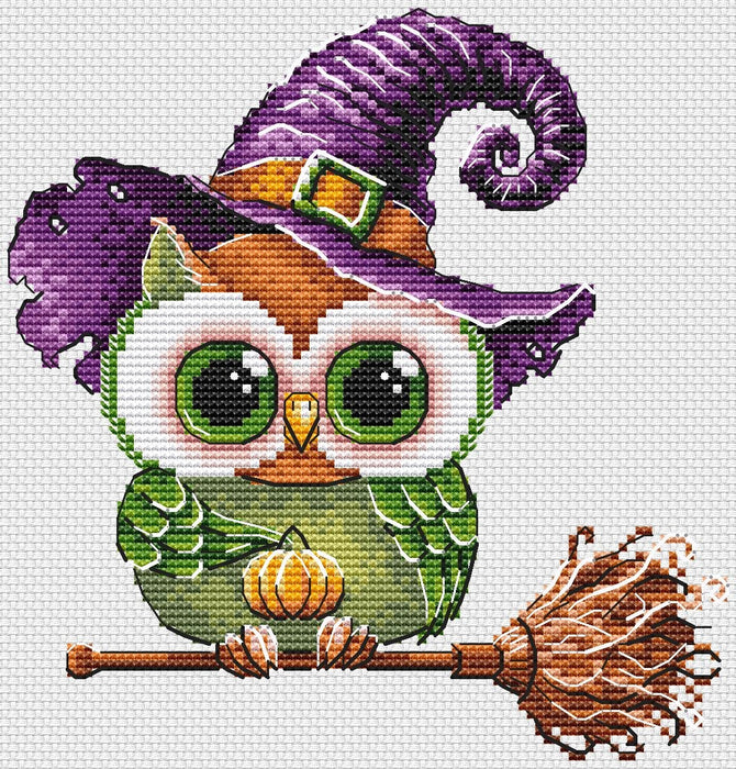 Owl Witch - PDF Cross Stitch Pattern