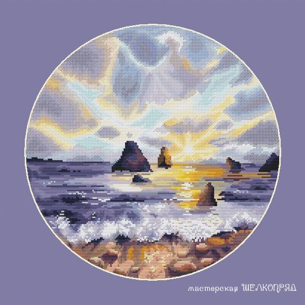 Sea cliff - PDF Cross Stitch Pattern