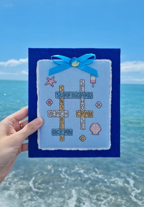 Sea crossword - PDF Cross Stitch Pattern