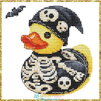 Skeleton Duck - PDF Cross Stitch Pattern