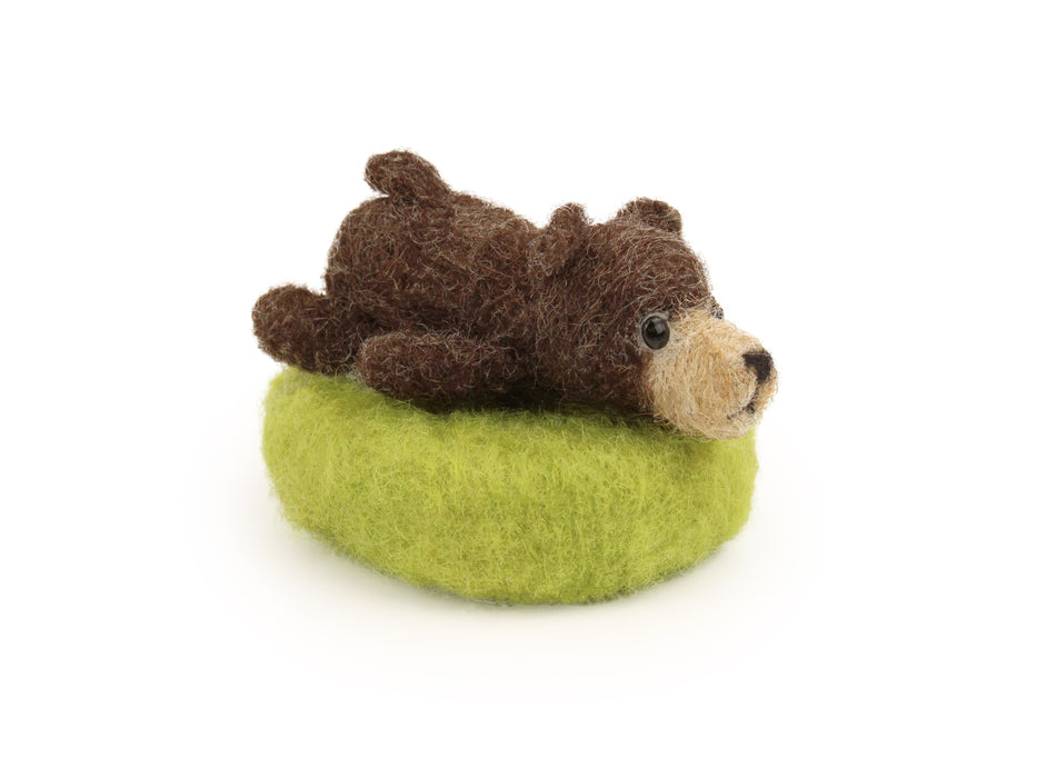 Felting Kit - Tiny Snoozing Bear Needle Felt Kit