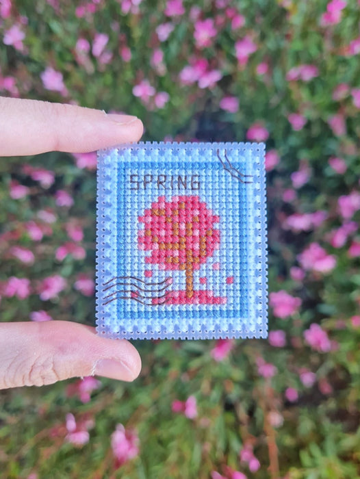 Spring postage stamp - PDF Cross Stitch Pattern