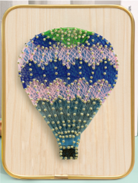 String Art DIY Kit - Air Balloon. Wizardi Craft Kit F07-M12-3-DH5003
