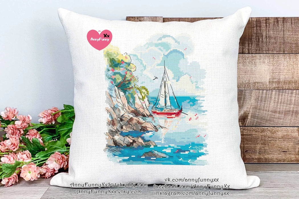 Summer. Ocean - PDF Cross Stitch Pattern